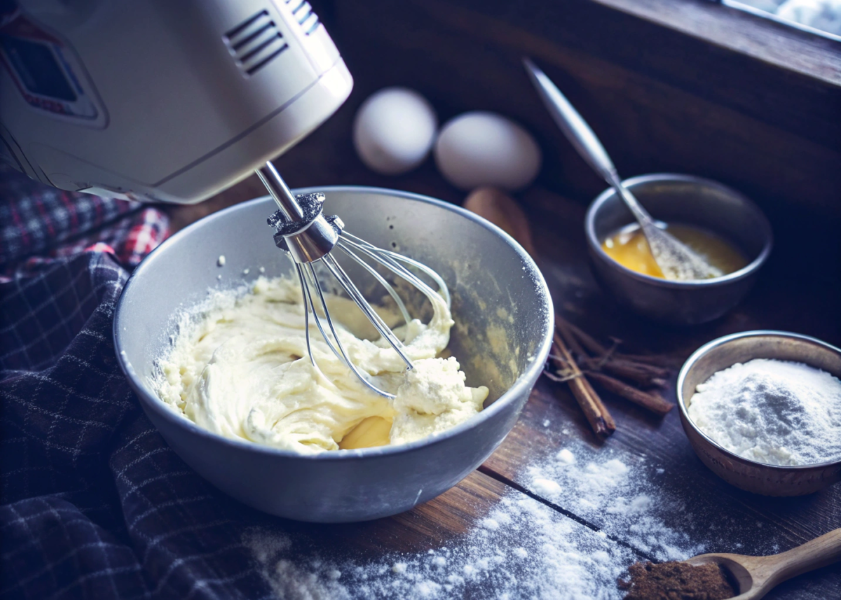 Creaming butter and sugar for pound cake