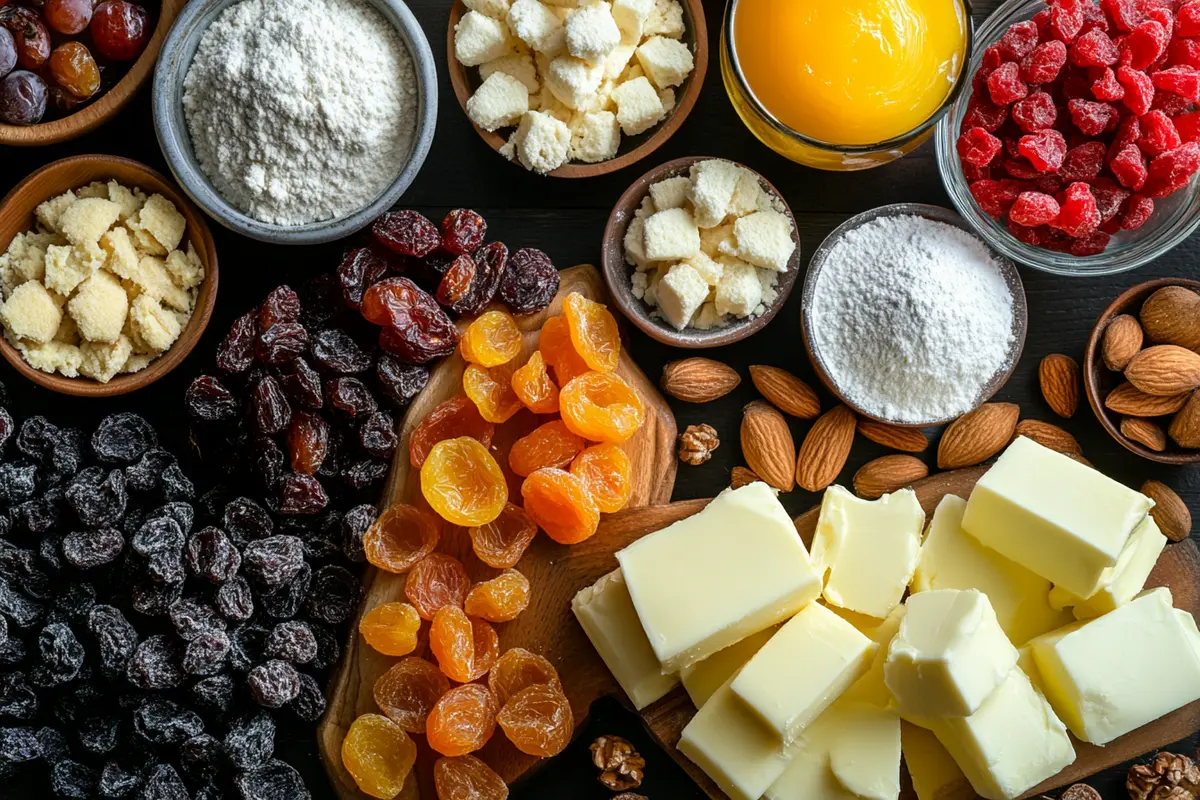 Ingredients for English cake and pound cake